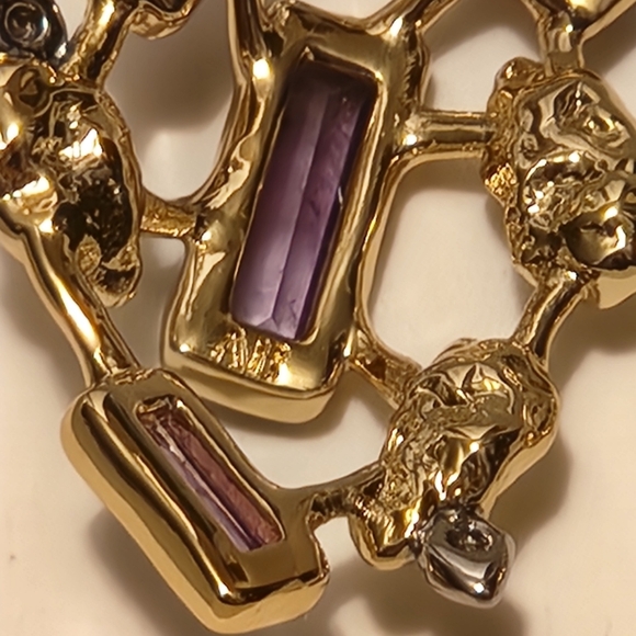 Alexis Bittar purple gold dangle earrings - Picture 3 of 5